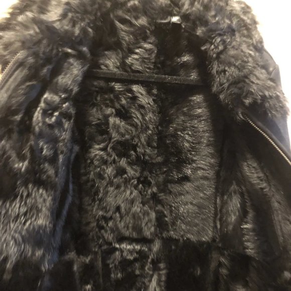 WOMEN'S Chas Mackenzie REAL SHEEPSKIN COAT SIZE XL MADE IN UK/ ENGLAND - Picture 8 of 8